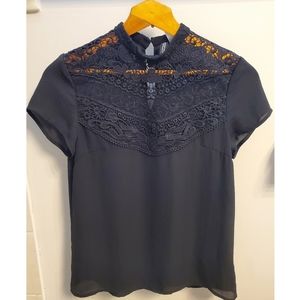 H&M Divided black lace blouse